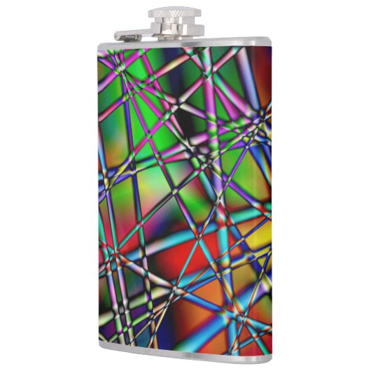 Meerkleurige Abstracte kolf Heupfles (Links)