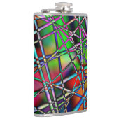 Meerkleurige Abstracte kolf Heupfles (Rechts)