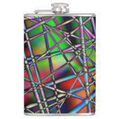 Meerkleurige Abstracte kolf Heupfles (Voorkant)