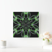 Meerkleurige abstracte kunst vierkante klok (Huis)