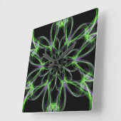 Meerkleurige abstracte kunst vierkante klok (Hoek)