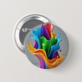 Meerkleurige Abstracte kunstwerk Button (Voorkant /achterkant)