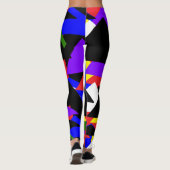 Meerkleurige Abstracte Leggings (Achterkant)