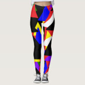Meerkleurige Abstracte Leggings (Voorkant)