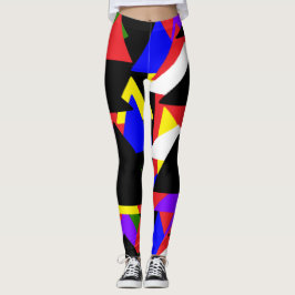 Meerkleurige Abstracte Leggings