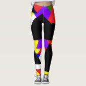 Meerkleurige Abstracte Leggings (Voorkant)