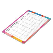 Meerkleurige Abstracte maandelijkse kalenderlaptop Notitieblok (Schuin)
