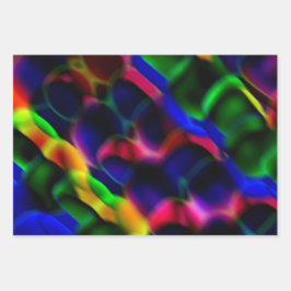 Meerkleurige Abstracte papierverlooppapierset Inpakpapier Vel