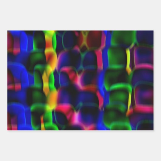 Meerkleurige Abstracte papierverlooppapierset Inpakpapier Vel (Voorkant 2)