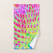 Meerkleurige Abstracte regenboogkloonventilator Bad Handdoek (Handdoek)