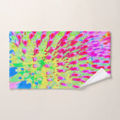 Meerkleurige Abstracte regenboogkloonventilator Bad Handdoek (Handdoek)