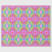 Meerkleurige Abstracte regenboogkloonventilator Cadeaupapier (Vlak)