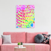 Meerkleurige Abstracte regenboogkloonventilator Canvas Afdruk (Insitu (Woonkamer))