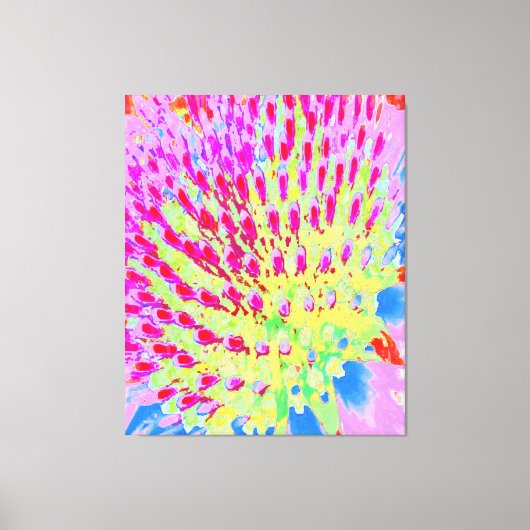 Meerkleurige Abstracte regenboogkloonventilator Canvas Afdruk (Voorkant)