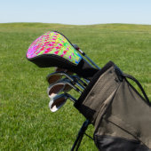 Meerkleurige Abstracte regenboogkloonventilator Golfheadcover (Insitu)