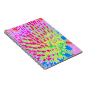 Meerkleurige Abstracte regenboogkloonventilator Notitieboek (Rechterzijde)