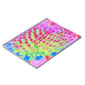 Meerkleurige Abstracte regenboogkloonventilator Notitieboek (Linkerzijde)