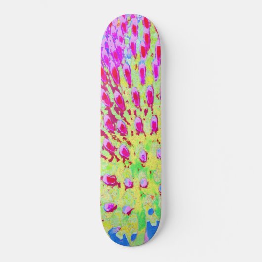 Meerkleurige Abstracte regenboogkloonventilator Persoonlijk Skateboard (Voorkant)