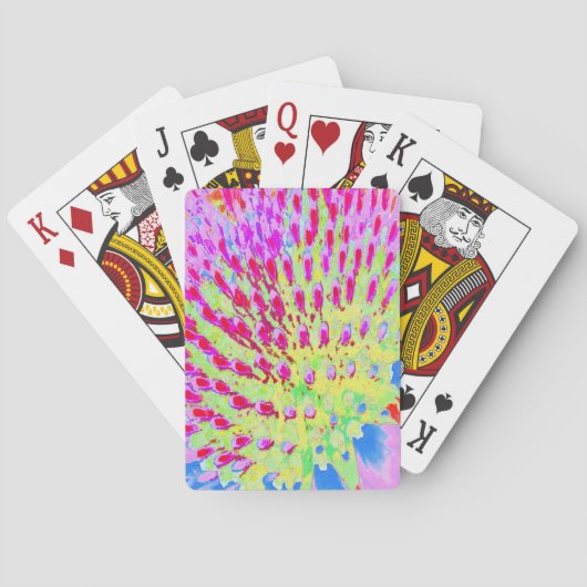 Meerkleurige Abstracte regenboogkloonventilator Pokerkaarten (Achterkant)