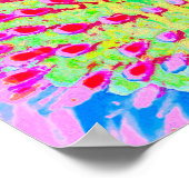 Meerkleurige Abstracte regenboogkloonventilator Poster (Hoek)