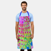 Meerkleurige Abstracte regenboogkloonventilator Schort (Gedragen)