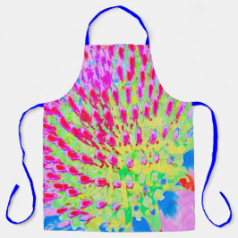 Meerkleurige Abstracte regenboogkloonventilator Schort