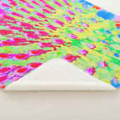 Meerkleurige Abstracte regenboogkloonventilator Sherpa Deken (3/4)