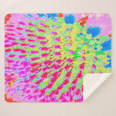 Meerkleurige Abstracte regenboogkloonventilator Sherpa Deken (Voorkant (horizontaal))