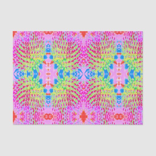 Meerkleurige Abstracte regenboogkloonventilator Tissuepapier (Voorkant)