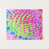 Meerkleurige Abstracte regenboogkloonventilator Wandkleed (Voorkant (horizontaal))
