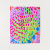 Meerkleurige Abstracte regenboogkloonventilator Wandkleed (Voorkant)
