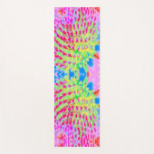Meerkleurige Abstracte regenboogkloonventilator Yogamat (Voorkant)