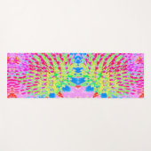 Meerkleurige Abstracte regenboogkloonventilator Yogamat (Voorkant (horizontaal))