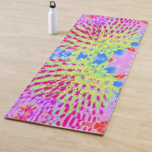 Meerkleurige Abstracte regenboogkloonventilator Yogamat (In situ)