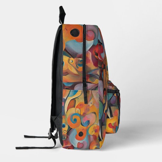 Meerkleurige abstracte rugzak (Links)