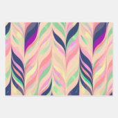Meerkleurige Abstracte strepen Inpakpapier Vel (Voorkant 3)