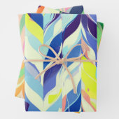 Meerkleurige Abstracte strepen Inpakpapier Vel (In situ)