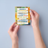 Meerkleurige Abstracte verf, kunsthandelaar, galer Flyer (Hand)