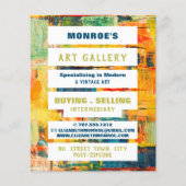 Meerkleurige Abstracte verf, kunsthandelaar, galer Flyer (Voorkant)