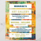 Meerkleurige Abstracte verf, kunsthandelaar, galer Flyer (Voorkant)