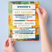 Meerkleurige Abstracte verf, kunsthandelaar, galer Flyer (Hand)