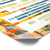 Meerkleurige Abstracte verf, kunsthandelaar, galer Poster (Hoek)