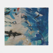 Meerkleurige abstracte wand fleece deken (Voorkant (Horizontaal))