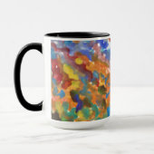 Meerkleurige abstracte waterverf mok (Links)