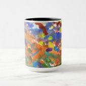 Meerkleurige abstracte waterverf mok (Midden)