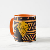 Meerkleurige African Print Mok (Voorkant links)