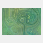 Meerkleurige Agaat Marmeren Patronen met Gouden Ac Inpakpapier Vel (Voorkant 2)