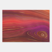 Meerkleurige Agaat Marmeren Patronen met Gouden Ac Inpakpapier Vel (Voorkant)