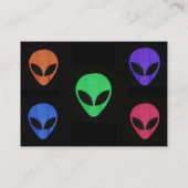 Meerkleurige ALIEN FACE Visitekaartjes (Achterkant)