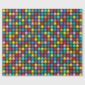 Meerkleurige appels cadeaupapier (Vlak)